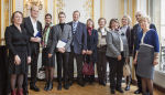 Avec des membres du jury du Prix Samuel de Champlain